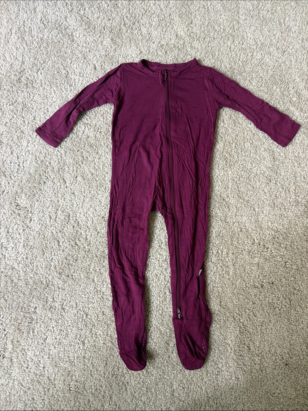 Kyte Baby Footie in beautiful deep purple